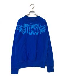 stussy（ステューシー）の古着「立体ラバーデカロゴスウェット」｜ブルー