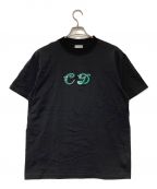 Dior×KENNY SCHARFディオール×ケニーシャーフ）の古着「Beads CD Logo Black Cotton T-Shirt」｜ブラック