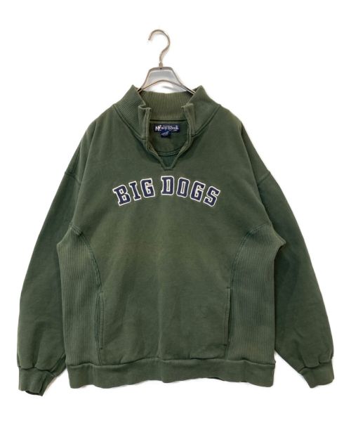 BIG DOGS（ビッグドッグ）BIG DOGS (ビッグドッグ) 90’sロゴスウェット グリーン サイズ:XLの古着・服飾アイテム