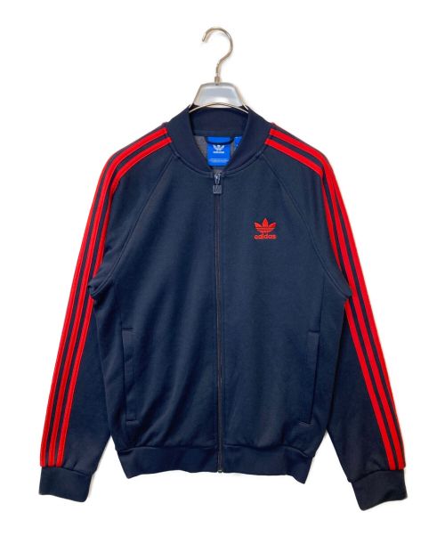 adidas（アディダス）adidas (アディダス) MENS SST TRACK ネイビー×レッド サイズ:Lの古着・服飾アイテム