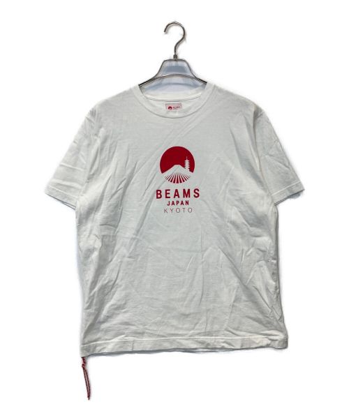 BEAMS（ビームス）BEAMS (ビームス) プリントTシャツ ホワイト×レッド サイズ:Lの古着・服飾アイテム