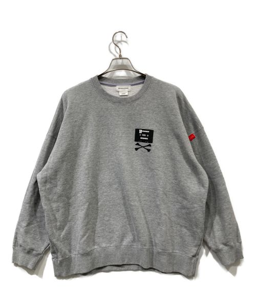 HEADGOONIE（ヘッドグーニー）HEADGOONIE (ヘッドグーニー) HANG THE DJ BIG CREWNECK SWEAT / スウェット グレー サイズ:Lの古着・服飾アイテム