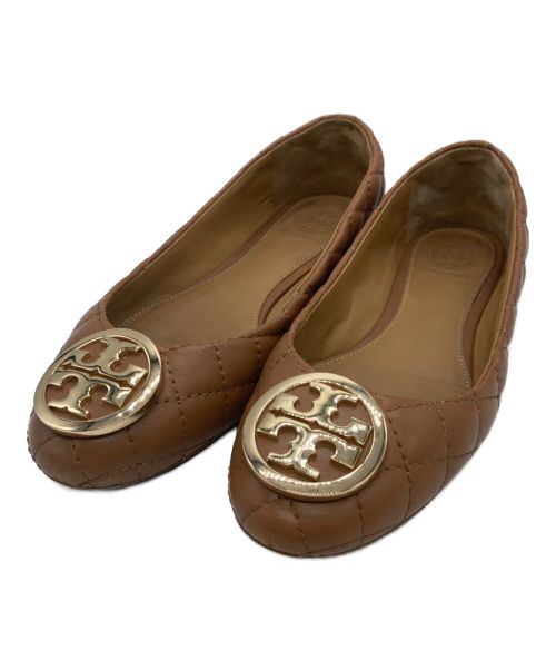 TORY BURCH（トリーバーチ）TORY BURCH (トリーバーチ) キルティングパンプス ブラウン サイズ:5の古着・服飾アイテム