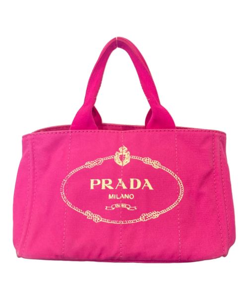 PRADA（プラダ）PRADA (プラダ) カナパキャンパストートバッグ ピンクの古着・服飾アイテム