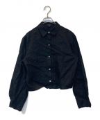 theoryセオリー）の古着「Relaxed Linen Pleat SLV Shirt」｜ブラック