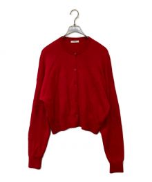 CLANE（クラネ）の古着「JACQUARD KNIT CARDIGAN」｜レッド