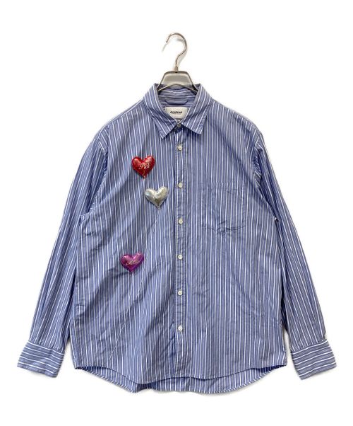 doublet（ダブレット）doublet (ダブレット) HAPPY BALLONS STRIPE SHIRT ホワイト×ブルー サイズ:Mの古着・服飾アイテム