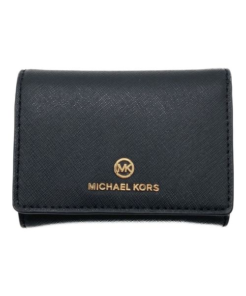 MICHAEL KORS（マイケルコース）MICHAEL KORS (マイケルコース) 3つ折り財布 ブラックの古着・服飾アイテム