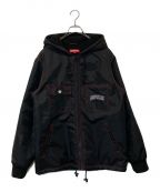 SUPREMEシュプリーム）の古着「18AW Sherpa Lined Nylon Zip Up Jacket / 裏ボアシェルパナイロンジップジャケット」｜ブラック