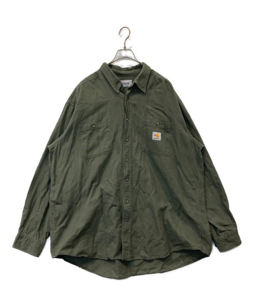 CarHartt（カーハート）CarHartt (カーハート) 旧タグボタンボタンダウンシャツ グリーン サイズ:不明の古着・服飾アイテム