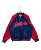 GENUINE MERCHANDISEジェニュイン マーチャンダイズ）の古着「【古着】90s MLB MIRAGE indians インディアンス スタジャン」｜レッド×ネイビー