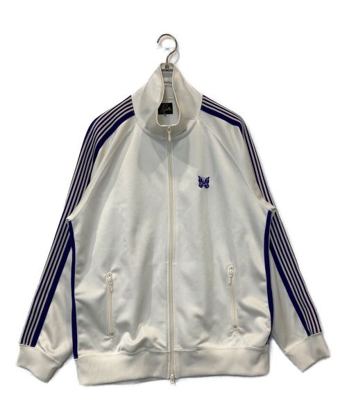 Needles（ニードルズ）Needles (ニードルズ) 23SS MR284 Track Jacket - Poly Smooth パープル×アイボリー サイズ:XLの古着・服飾アイテム