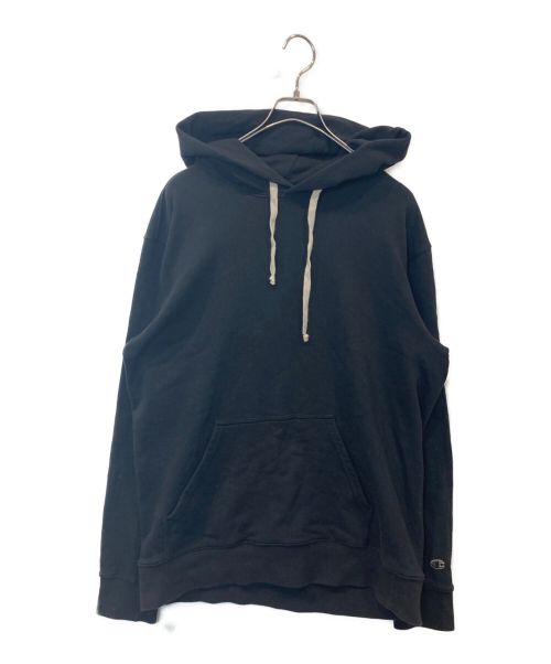 Champion（チャンピオン）Champion (チャンピオン) RICK OWENS (リック オウエンス) 五芒星ロゴ PULLOVER HOODIE ブラック サイズ:Sの古着・服飾アイテム