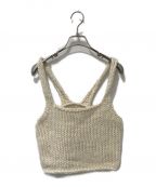 6(ROKU) BEAUTY&YOUTHロク ビューティーアンドユース）の古着「WOOL ROVING KNIT CAMISOLE」｜ホワイト