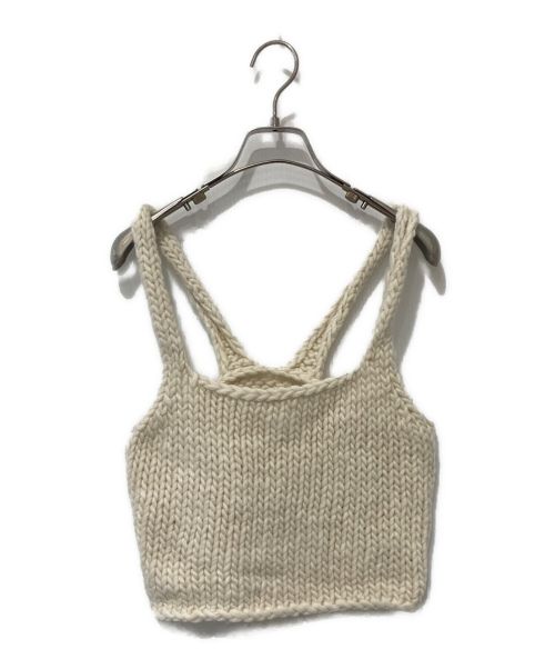 6(ROKU) BEAUTY&YOUTH（ロク ビューティーアンドユース）6(ROKU) BEAUTY&YOUTH (ロク ビューティーアンドユース) WOOL ROVING KNIT CAMISOLE ホワイト サイズ:不明の古着・服飾アイテム