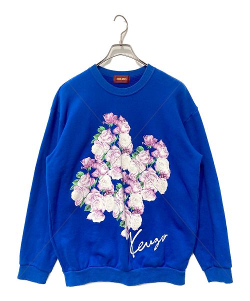 KENZO（ケンゾー）KENZO (ケンゾー) 【古着】花柄プリントスウェット ブルー サイズ:表記なしの古着・服飾アイテム