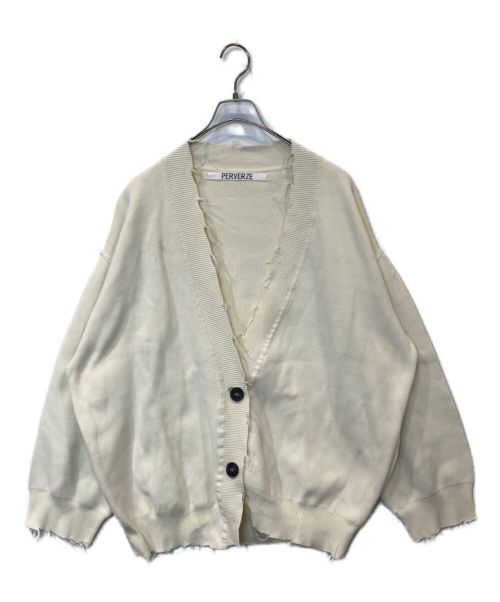 PERVERZE（パーバーズ）PERVERZE (パーバーズ) Crash Short Knit Cardigan ホワイト サイズ:FREEの古着・服飾アイテム