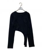 VIAVANDAヴィアヴァンダ）の古着「DEFORMATION LONG SLEEVE KNIT」｜ブラック