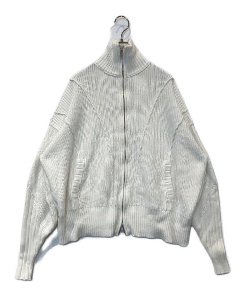 VIAVANDA（ヴィアヴァンダ）viavanda (ヴィアヴァンダ) DOUBLE ZIP KNIT CARDIGAN ホワイト サイズ:FREEの古着・服飾アイテム