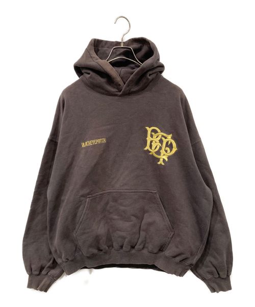 THE BLACK EYE PATCH（ブラックアイパッチ）THE BLACK EYE PATCH (ブラックアイパッチ) EMBLEM HOODIE ブラウン サイズ:Lの古着・服飾アイテム