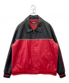 SUPPLIERサプライヤー）の古着「FAUX LEATHER JACKET / スタジアムジャケット」｜ブラック