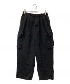 LIDnMリドム）の古着「LINEN WOOL FATIGUE PANTS/リネンウールファティーグパンツ」｜ブラウン