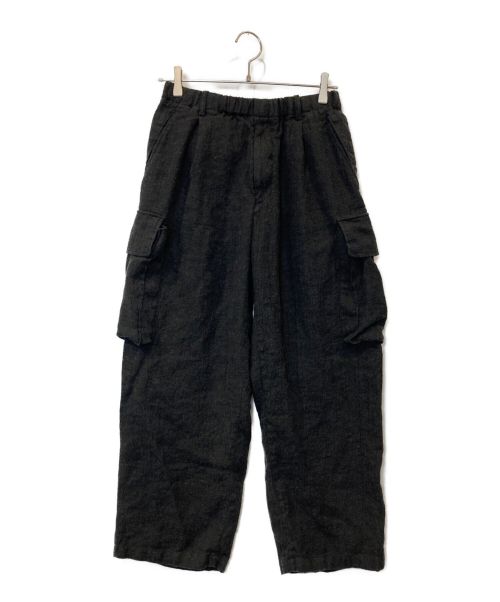 LIDnM（リドム）LIDnM (リドム) LINEN WOOL FATIGUE PANTS/リネンウールファティーグパンツ ブラウン サイズ:Sの古着・服飾アイテム