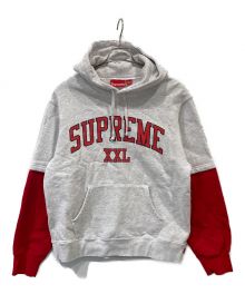 SUPREME（シュプリーム）の古着「XXL Hooded Sweatshirt」｜レッド×グレー