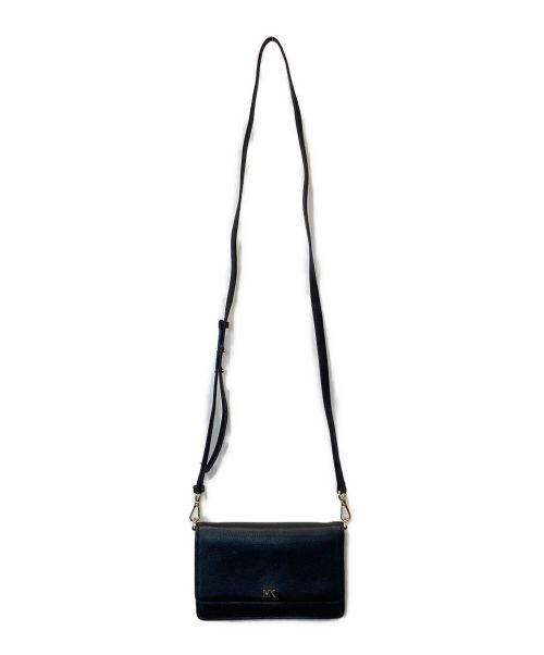 MICHAEL KORS（マイケルコース）MICHAEL KORS (マイケルコース) Pebbled Leather Convertible Crossbody Bag ブラックの古着・服飾アイテム