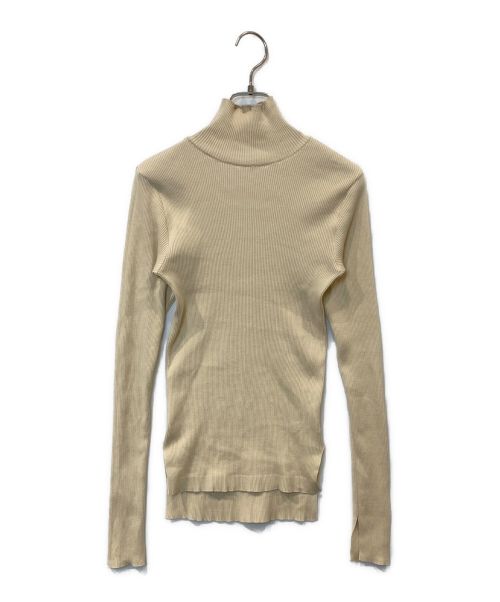 AURALEE（オーラリー）AURALEE (オーラリー) Ron Herman (ロンハーマン) Giza Rib Turtle Neck Top/ギザリブタートルネックトップス ベージュ サイズ:１の古着・服飾アイテム