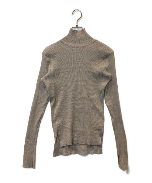 AURALEE（オーラリー）AURALEE (オーラリー) Ron Herman (ロンハーマン) Giza Rib Turtle Neck Top/ギザリブタートルネックトップス ベージュ サイズ:1の古着・服飾アイテム