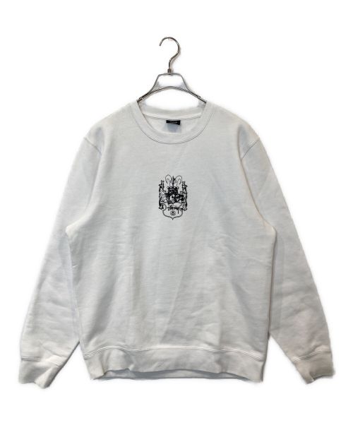 stussy（ステューシー）stussy (ステューシー) クルーネックスウェット ホワイト サイズ:Mの古着・服飾アイテム