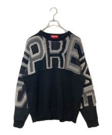 SUPREME（シュプリーム）の古着「Chenille Logo Sweater/シェニールロゴセーター」｜ブラック