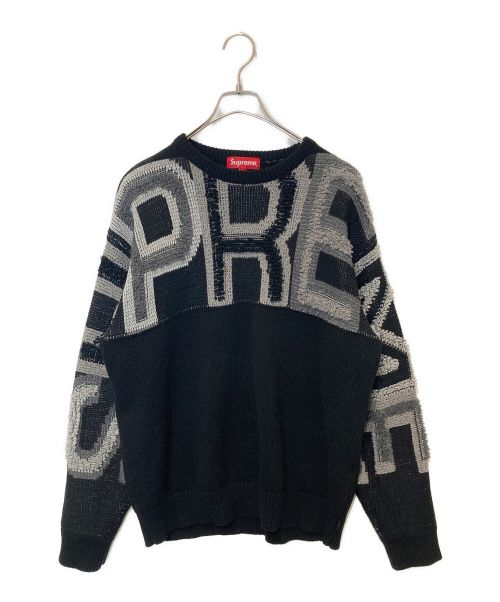 SUPREME（シュプリーム）SUPREME (シュプリーム) Chenille Logo Sweater/シェニールロゴセーター ブラック サイズ:Mの古着・服飾アイテム