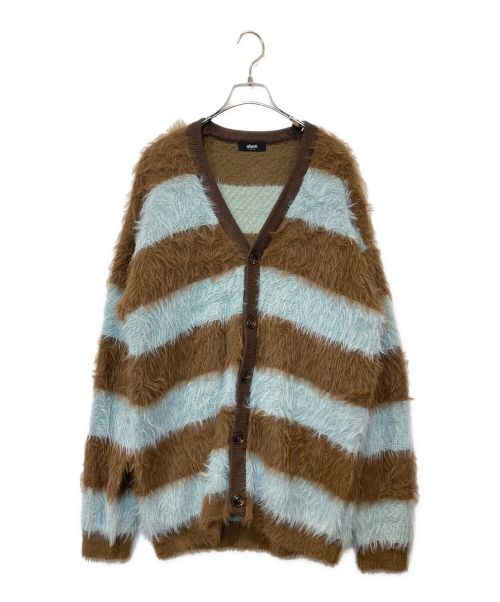 glamb（グラム）glamb (グラム) Fuzzy Border Cardigan/シャギーボーダーカーディガン ブラウン サイズ:Mの古着・服飾アイテム