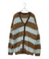 glamb（グラム）の古着「Fuzzy Border Cardigan/シャギーボーダーカーディガン」｜ブラウン