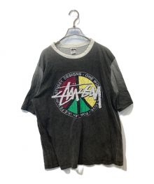 stussy（ステューシー）の古着「サークルロゴプリントTシャツ」｜ブラック