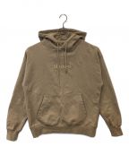 ATMOSアトモス）の古着「EMBROIDERY LOGO HOODIE」｜ブラウン