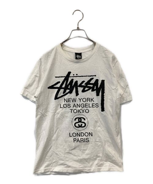 stussy（ステューシー）stussy (ステューシー) プリントTシャツ ホワイト サイズ:Sの古着・服飾アイテム