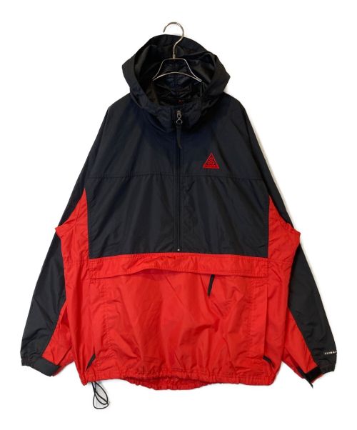 NIKE ACG（ナイキエージーシー）NIKE ACG (ナイキエージーシー) アノラックパーカー レッド×ブラック サイズ:Lの古着・服飾アイテム