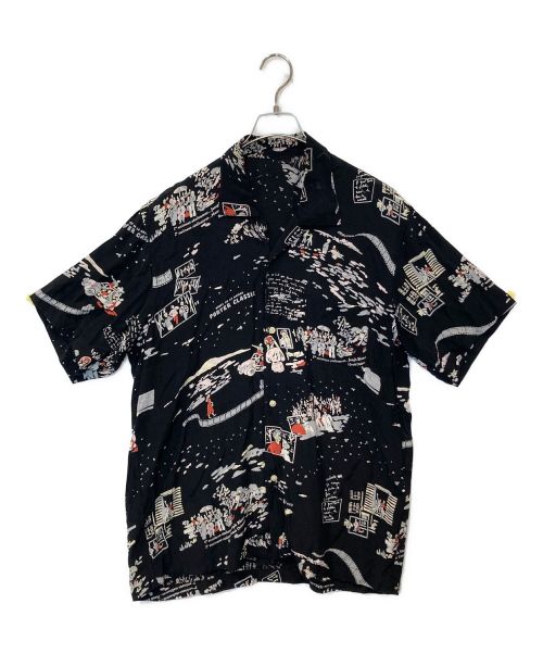 Porter Classic（ポータークラシック）Porter Classic (ポータークラシック) ALOHA SHIRT FRENCH FILM ブラック サイズ:Mの古着・服飾アイテム