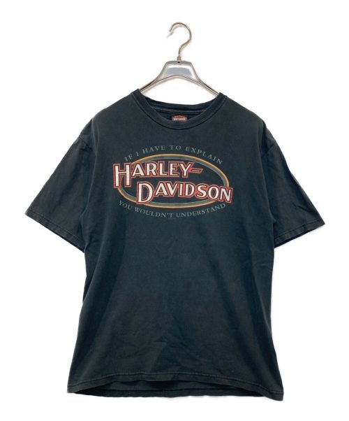 HARLEY-DAVIDSON（ハーレーダビッドソン）HARLEY-DAVIDSON (ハーレーダビッドソン) プリントTシャツ ブラック サイズ:表示がないため不明の古着・服飾アイテム