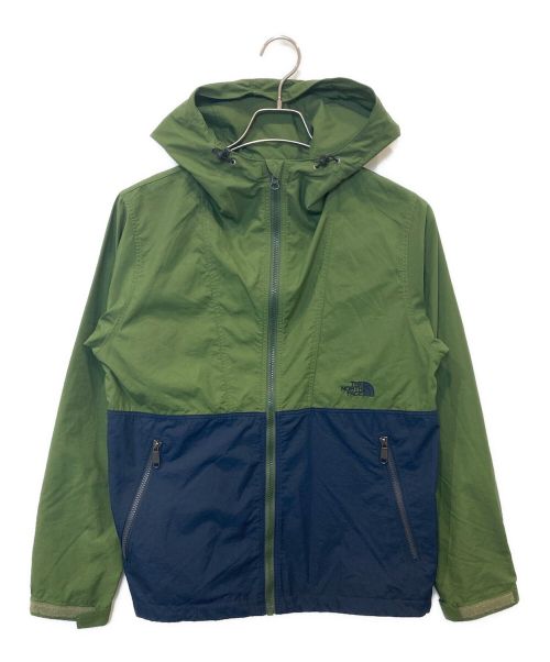 THE NORTH FACE（ザ ノース フェイス）THE NORTH FACE (ザ ノース フェイス) COMPACT JACKET グリーン×ネイビー サイズ:Lの古着・服飾アイテム