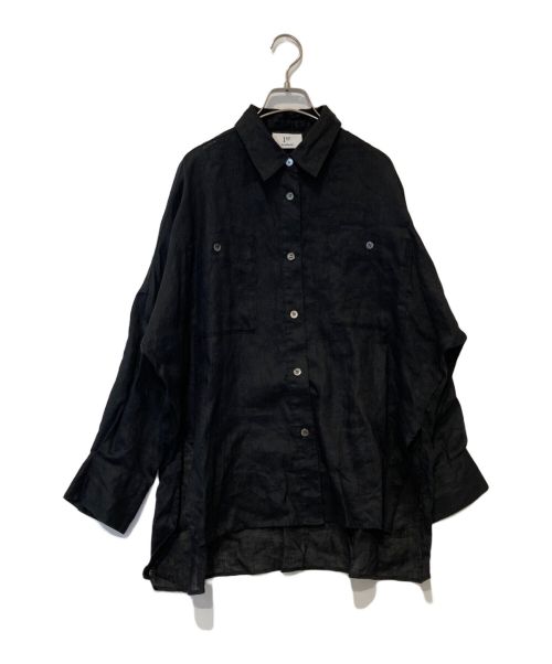 1er Arrondissement（プルミエ アロンディスモン）1er Arrondissement (プルミエ アロンディスモン) リネンオーバーサイズシャツ ブラック サイズ:36の古着・服飾アイテム