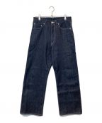 Graphpaperグラフペーパー）の古着「Selvage Denim Five Pocket Wide Straight Pants」｜インディゴ