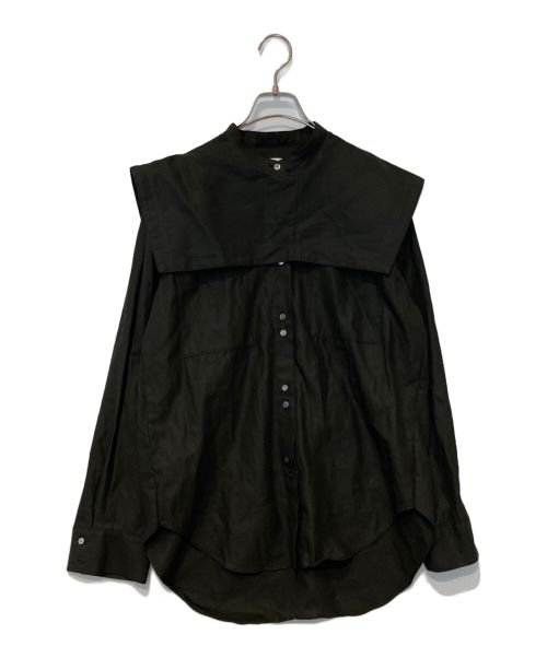 6(ROKU) BEAUTY&YOUTH（ロク ビューティーアンドユース）6(ROKU) BEAUTY&YOUTH (ロク ビューティーアンドユース) COTTON SAILOR COLLAR BLOUSE ブラウン サイズ:Mの古着・服飾アイテム