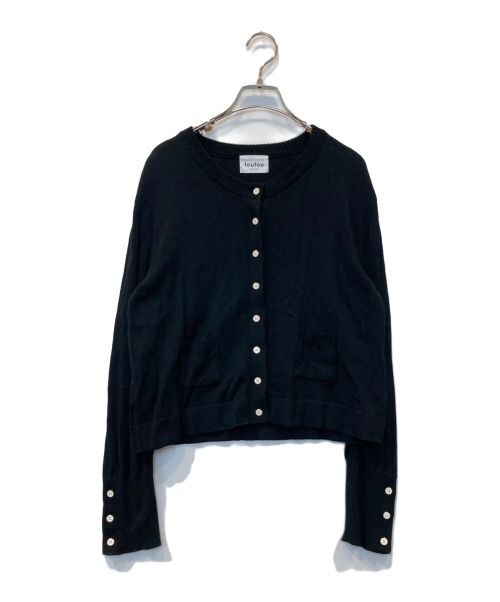 foufou（フーフー）foufou (フーフー) crew neck cardigan ブラック サイズ:不明の古着・服飾アイテム