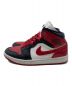 NIKE (ナイキ) AIR JORDAN 1 MID レッド×ブラック サイズ:24.0cm：7000円