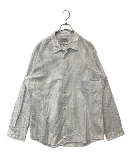 YAECA（ヤエカ）YAECA (ヤエカ) BUTTON SHIRT WIDE / TATTERSALL-CH ホワイト サイズ:Lの古着・服飾アイテム