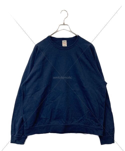 TRADE MARK GOLD（トレードマークゴールド）TRADE MARK GOLD (トレードマークゴールド) U.S COTTON RAGLAN CREW NECK SHIRT ネイビー サイズ:Mの古着・服飾アイテム